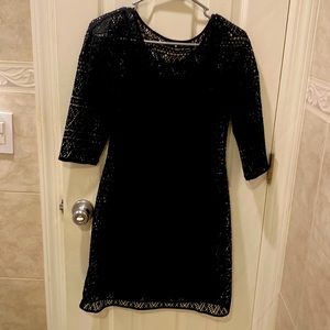 Express Black Lace Dress w/under slip - Size M!